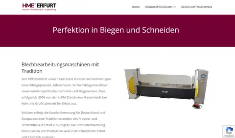 Website für Maschinenbaudienstleister